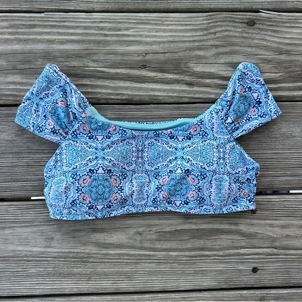 CIKADA Australia Women’s Bikini Top Size 6 Blue Pink White Summer